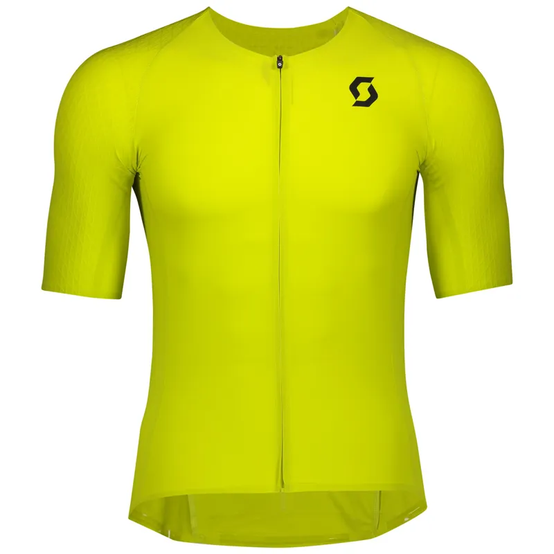Scott RC Premium Kinetech Short Sleeve Jersey - Sulphur Yellow/Black