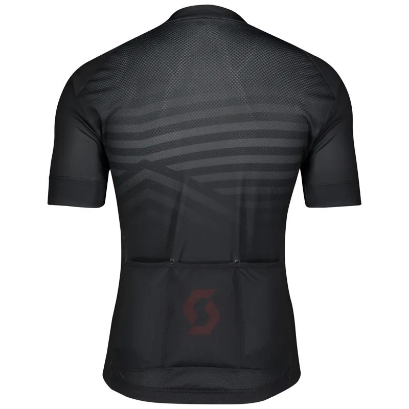 Scott Endurance 20 Short Sleeve Jersey - Black/Maroon Red-1