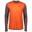 Scott Trail MTN Merino Long Sleeve Jersey - Orange Pumpkin/Maroon Red
