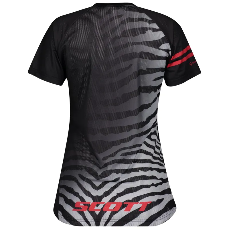 Scott Trail Vertic Pro Short Sleeve Womens Jersey - Black/Pink-1