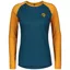 Scott Trail MTN Merino Long Sleeve Womens T-Shirt - Lunar Blue/Amber