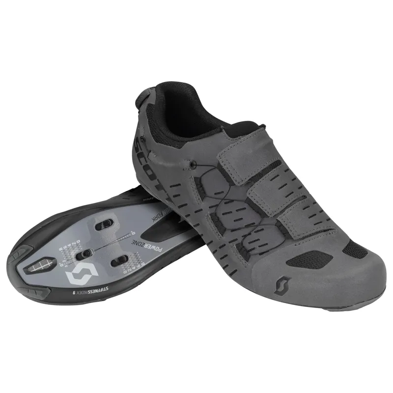 Scott Road Aero TT Road Shoes - Dark Grey Reflective/Black