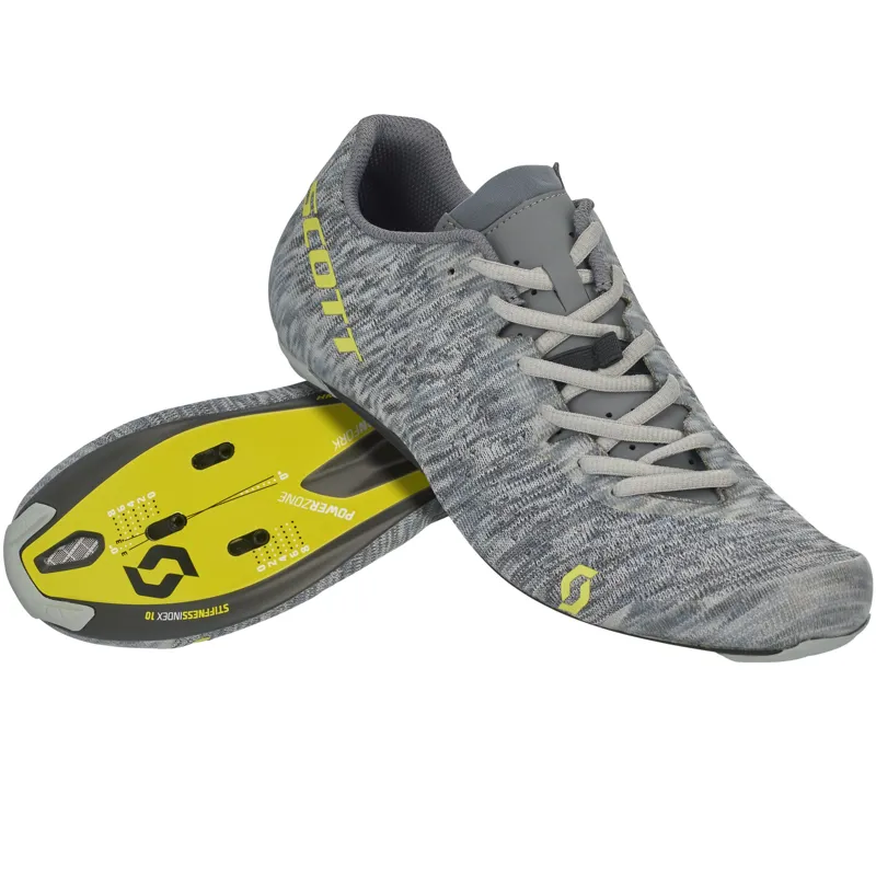 Scott RC Lace Knit Road Shoes - Grey/Sulphur Yellow