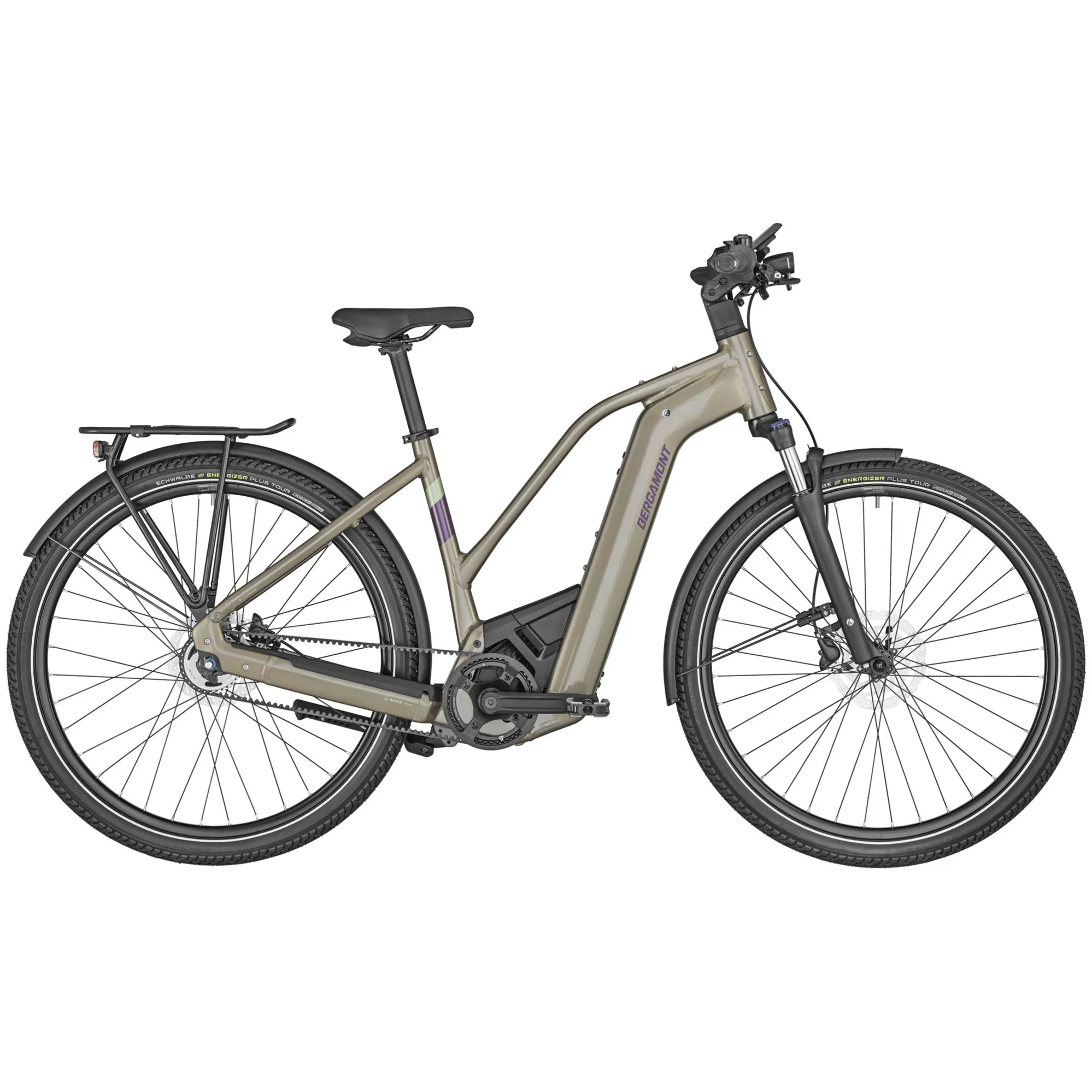 Bergamont E Horizon Elite 7 Belt Lady 2025 Electric Bike Taupe Brown