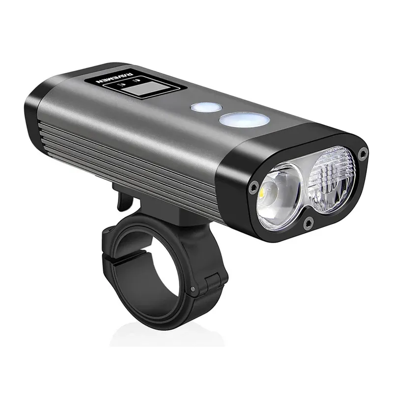Ravemen PR1400 DuaLens USB 1400 Lumen Front Light - Grey/Black-1