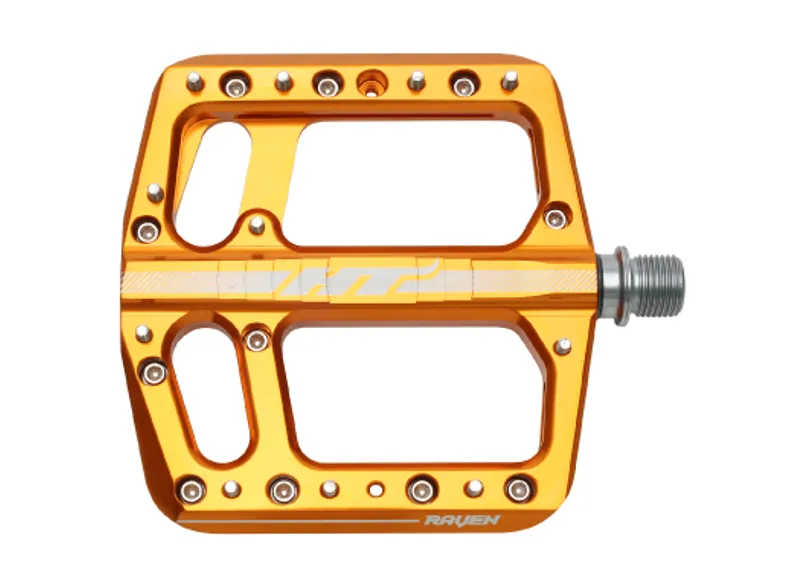 HT Components Raven Flat MTB Pedals - Orange