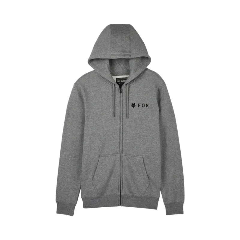 Fox Clothing Absolute Fleece Zip Men's Hoodie - Heather Graphite Grey