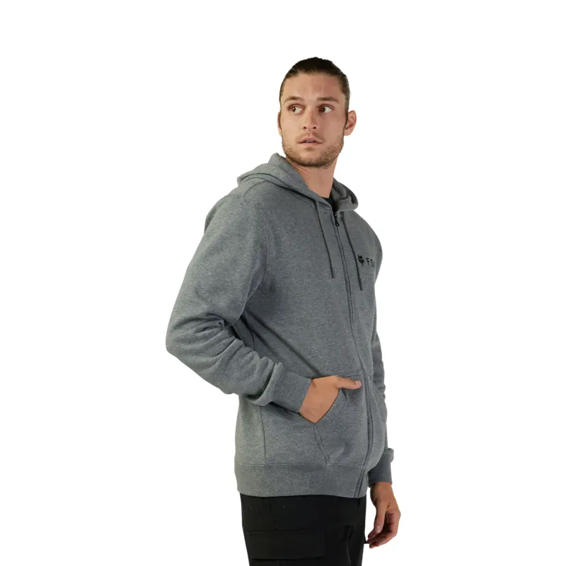 Fox Clothing Absolute Fleece Zip Men's Hoodie - Heather Graphite Grey-6