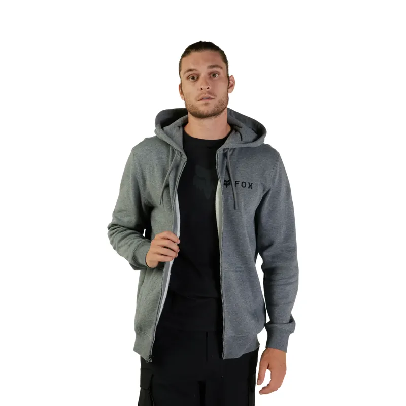 Fox Clothing Absolute Fleece Zip Men's Hoodie - Heather Graphite Grey-7