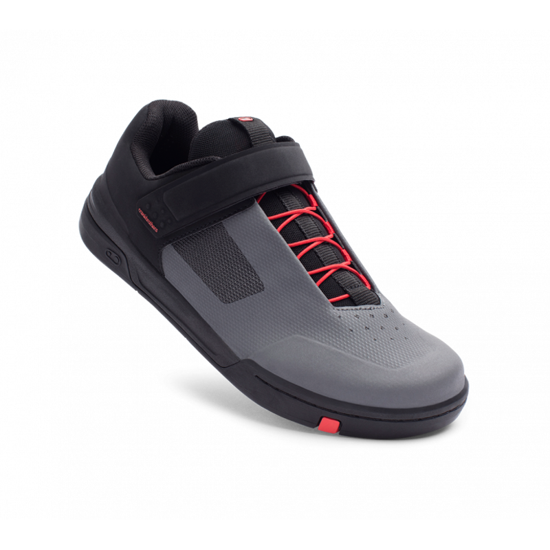 Crank Brothers Stamp Speedlace MTB Flat Shoes - Grey/Black/Red
