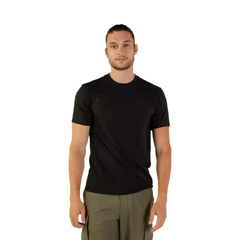 Fox Racing Wordmark Men's Short Sleeve Tech Tee - Black