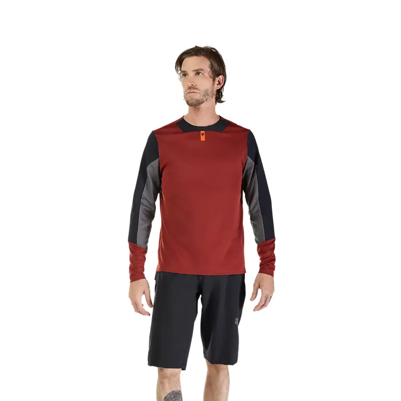 Fox Defend Men's Long Sleeve Jersey - Rust Brown-2