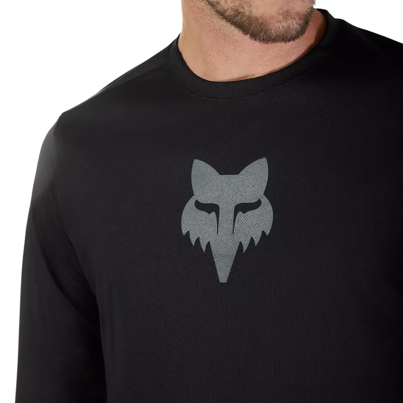 Fox Ranger Fox Head Men's Long Sleeve Jersey - Black-5