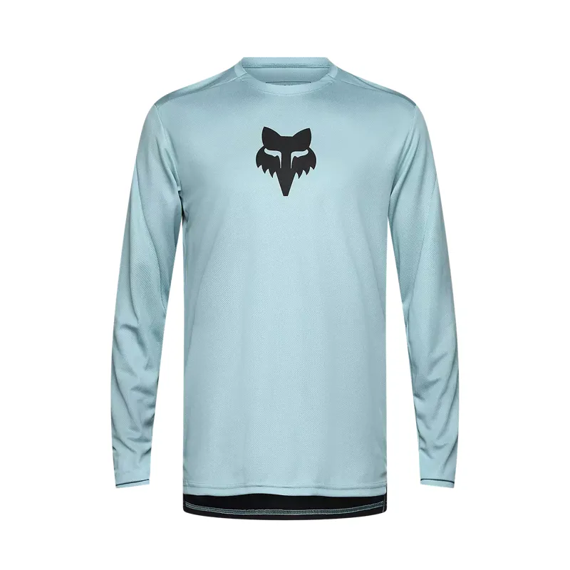Fox Ranger Fox Head Men's Long Sleeve Jersey - Vintage Wash Blue