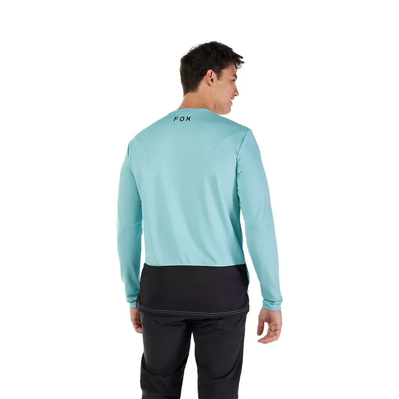 Fox Ranger Fox Head Men's Long Sleeve Jersey - Vintage Wash Blue-3