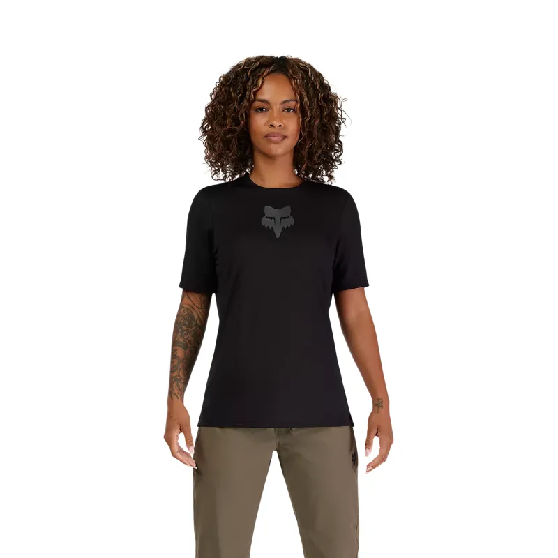 Fox Ranger Fox Head Women's Short Sleeve Jersey - Black-2