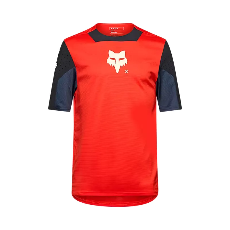 Fox Defend Elevated Men's Short Sleeve Jersey - Fluorescent Red