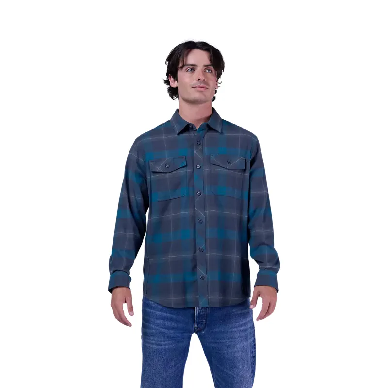 Fox Survivalist Core Men's Long Sleeve Flannel - Midnight Blue-2