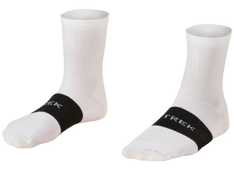 Trek Race Quarter Cycling Socks - White