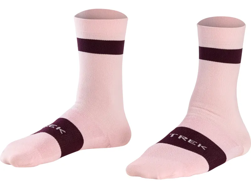 Trek Race Crew Cycling Socks - Blush