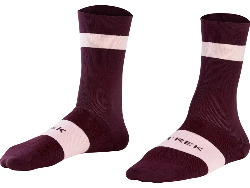 Trek Race Crew Cycling Socks - Mulberry
