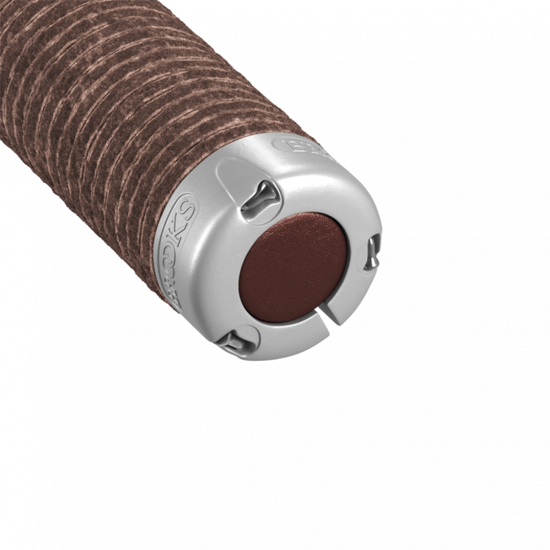 Brooks Plump Leather Grips - Brown-2