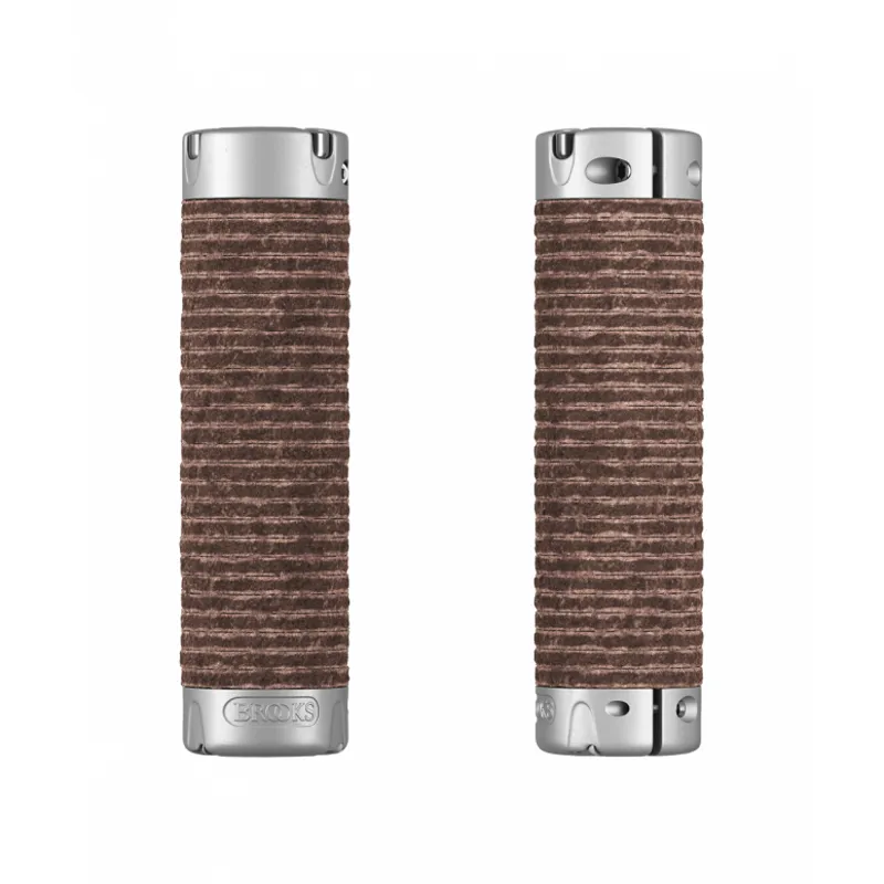Brooks Plump Leather Grips - Brown
