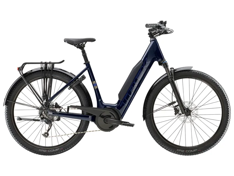 Trek Verve+ 4 800wh Lowstep Electric Hybrid Bike - Deep Dark Blue