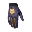 Fox Ranger Image Print Long Finger Gloves - Plum Purple