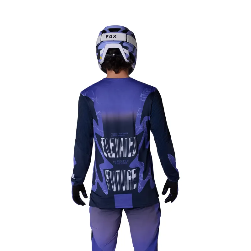 Fox Flexair Diffuse Special Edition Men's Long Sleeve Jersey - Blueberry-3