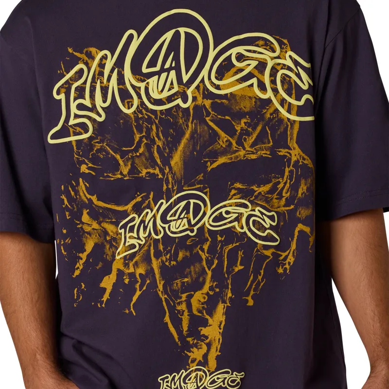 Fox Image Print Midweight Men's Tee - Plum Perfect-4