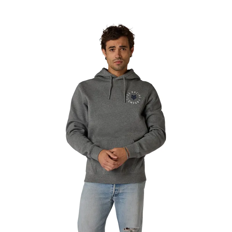 Fox Beam Men's Premium Fleece Pullover Hoolie - Heather Graphite Grey-2