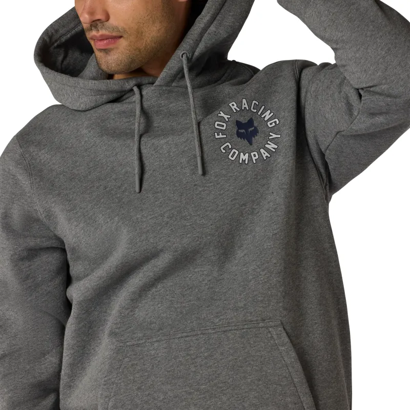 Fox Beam Men's Premium Fleece Pullover Hoolie - Heather Graphite Grey-4