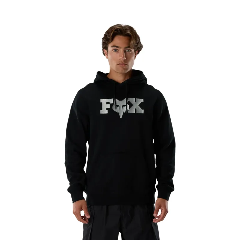 Fox F Head X Fleece Pullover Hoodie - Black-2