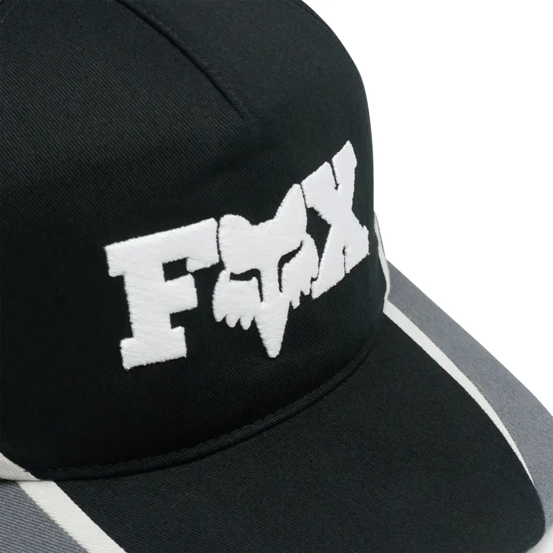 Fox  F Head X Snapback Hat - Black-3