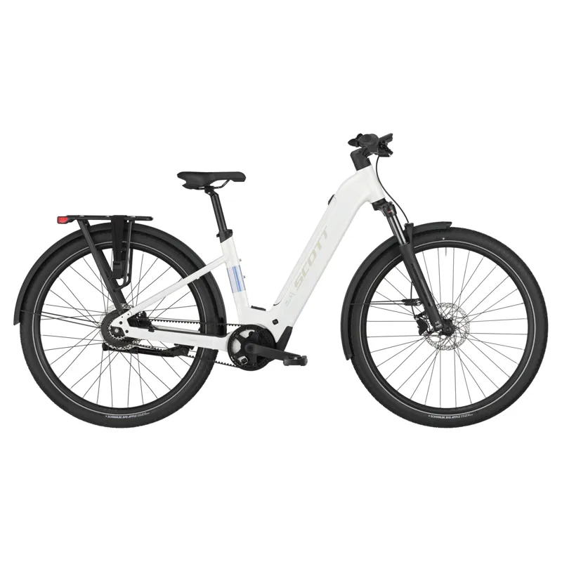 Scott Sub 10 Belt Wave 2025 Electric Hybrid Bike - Bianco White