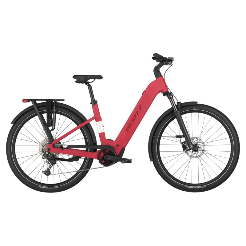 Scott Sub eRide 30 Wave 2025 Electric Hybrid Bike - Raspberry Red