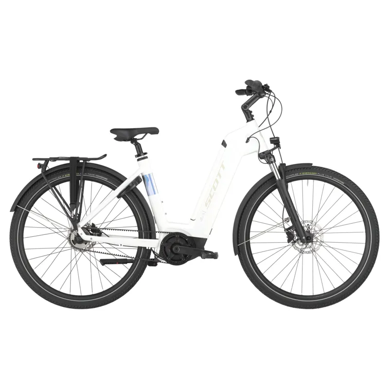 Scott Sub 40 Belt Wave 2025 Electric Hybrid Bike - Bianco White