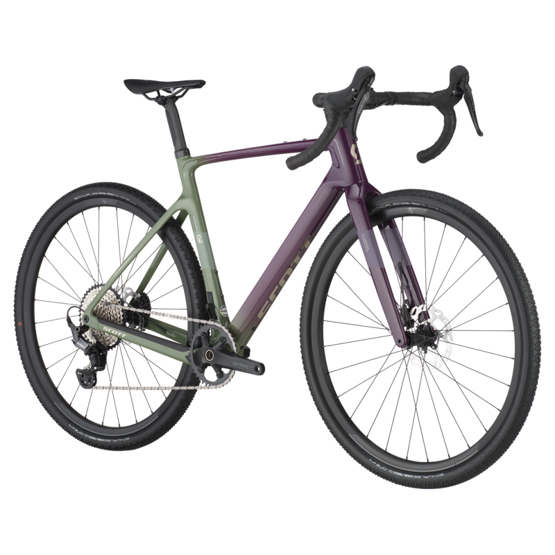 Scott Addict Gravel 40 2025 Carbon Road Bike - Olivine Green/Blackberry-1
