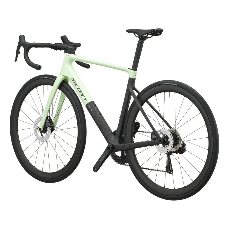 Scott Addict RC 20 2027 Carbon Road Bike - Cream Green/Carbon Black-2
