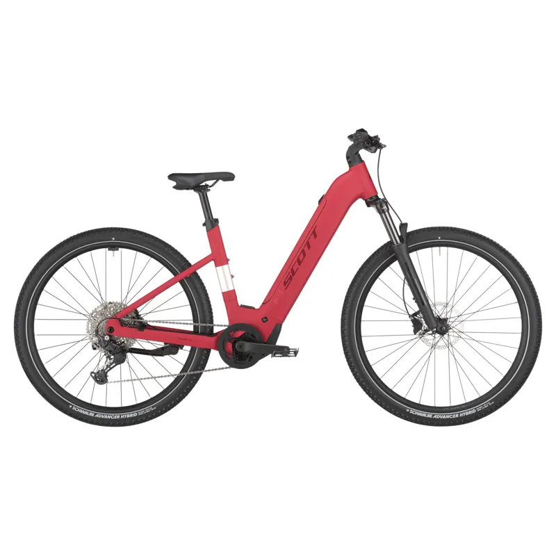 Scott Axis eRIDE 30 Wave 2025 Electric Hybrid Bike - Raspberry Red