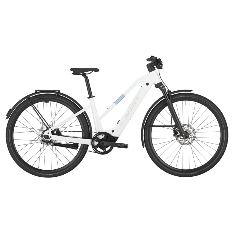 Scott Passage 10 Belt Slope 2025 Electric Hybrid Bike - Bianco White
