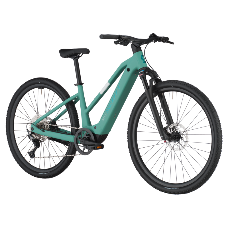 Scott Passage 20 Slope 2025 Electric Hybrid Bike - Aventurine Green-1