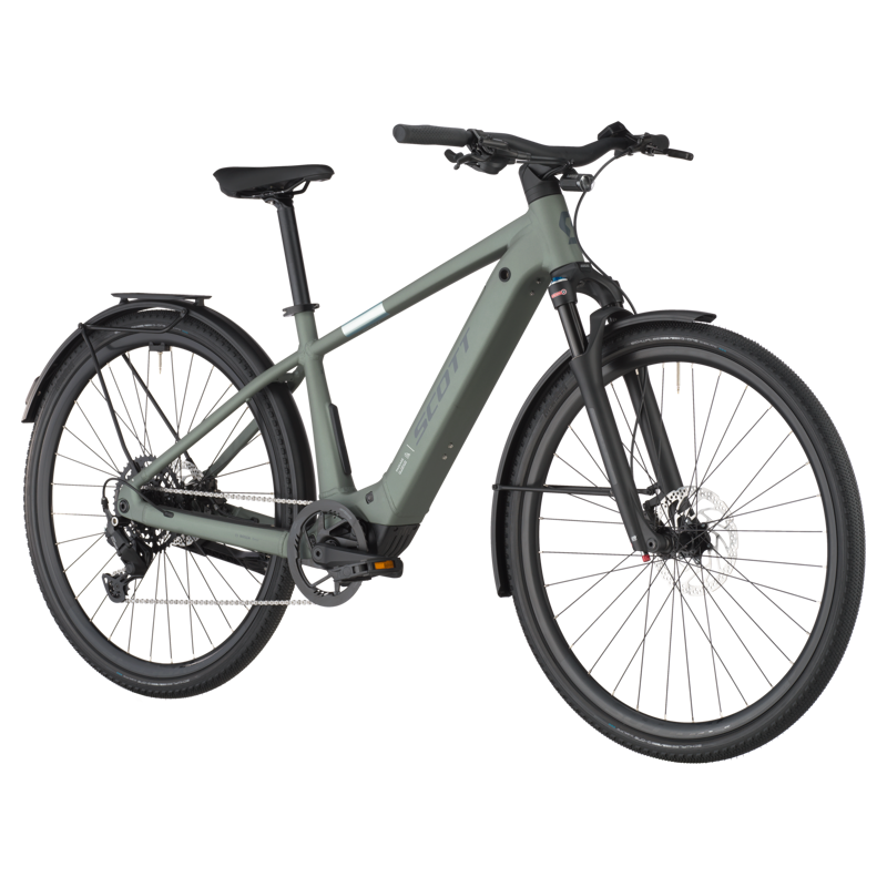Scott Passage 30 2025 Electric Hybrid Bike - Highland Green-1
