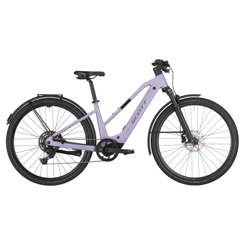 Scott Passage eRide 30 Slope 2025 Electric Hybrid Bike - Lila Purple