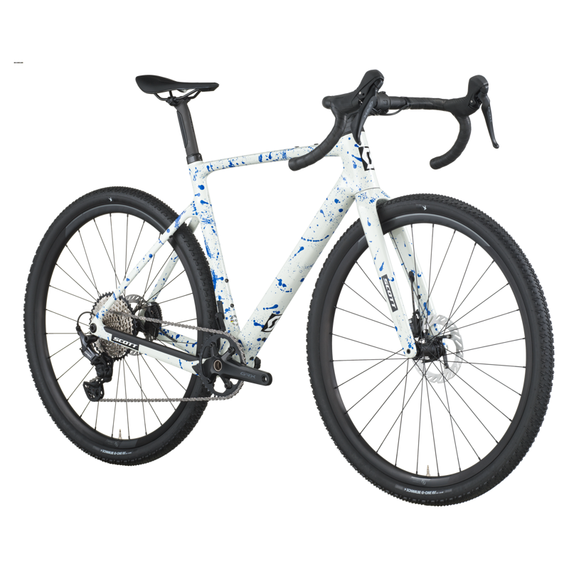 Scott Addict Gravel 30 2026 Gravel Road Bike - White/Splatter Blue-1