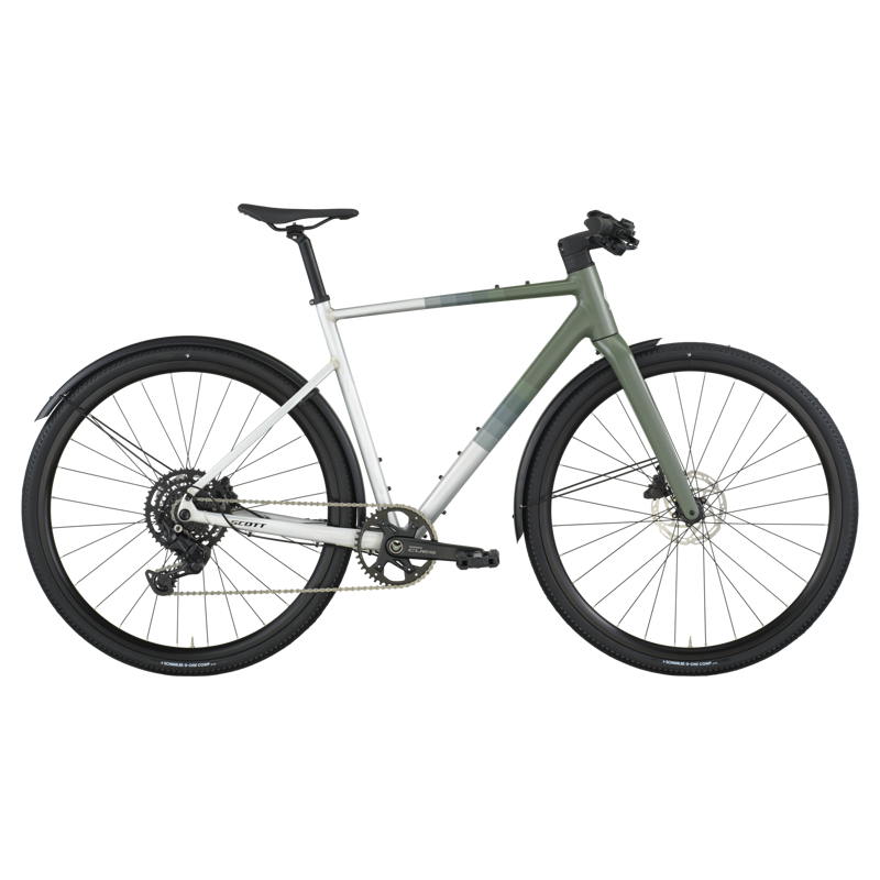 Scott Metrix 30 EQ 2026 Hybrid Bike - Alloy Silver/Wenge Green
