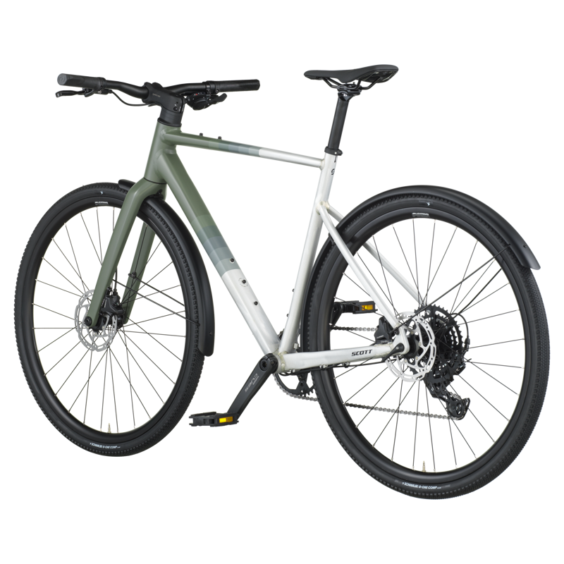 Scott Metrix 30 EQ 2026 Hybrid Bike - Alloy Silver/Wenge Green-2