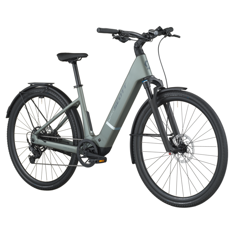 Scott Passage 20 Wave 2026 Electric Hybrid Bike - Highland Green-1