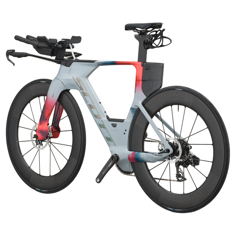 Scott Plasma RC Ultimate 2027 Carbon Triathlon Bike - Narwal Grey/Orange-2